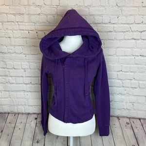 Converse Asymmetrical Purple Hoodie